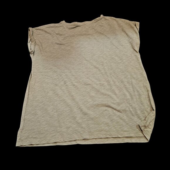 Max Studio Favorite Tee Gray Short Sleeve Top – Size Medium - Picture 3 of 5